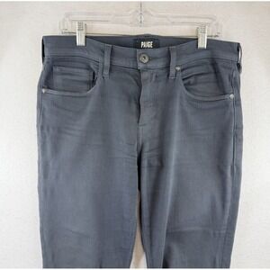 Paige Lennox Jeans Mens 32x34 Blue Skinny Slim Stretch Denim Pants Pewter Stone